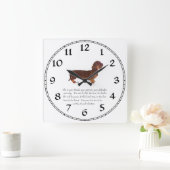 Horloge Carrée Souvenir Teckel - Femelle (Maison)