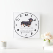Horloge Carrée Souvenir Teckel - Mâle (Maison)