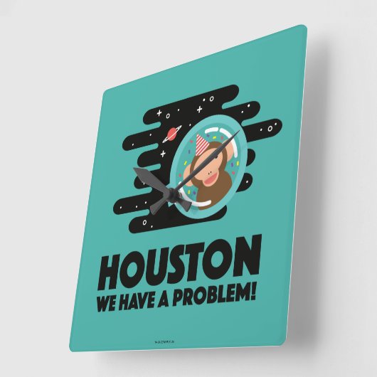 Horloge Carrée Space Monkey (Angle)