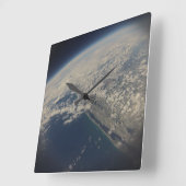 Horloge Carrée Space time ! Beautiful Picture of Florida's coast (Angle)