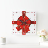 Horloge Carrée Sparkling Bow Clock (Maison)