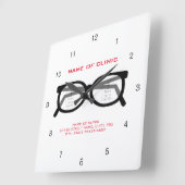 Horloge Carrée Spectacles modernes et plan oculaire pour la clini (Angle)