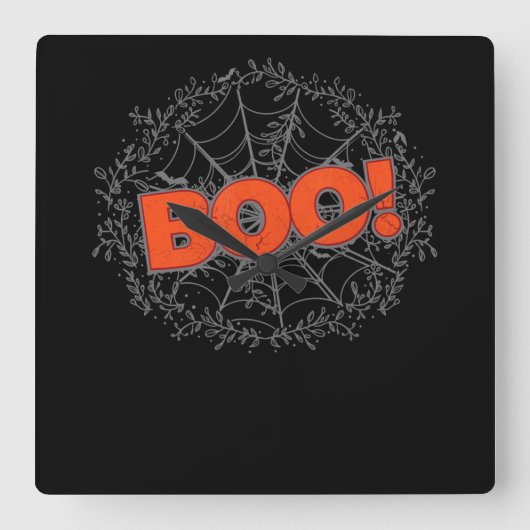 Horloge Carrée Spider Web Boo Venin Idea (Recto)