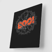 Horloge Carrée Spider Web Boo Venin Idea (Angle)