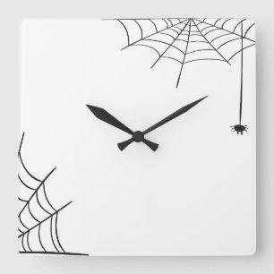 Horloge Carrée Spiderweb Wall Clock