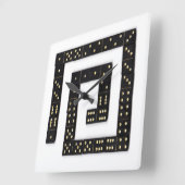 Horloge Carrée Spiral Clock (Angle)