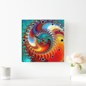 Horloge Carrée Spiral de Fiery Dragon (Maison)