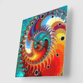 Horloge Carrée Spiral de Fiery Dragon (Angle)