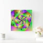 Horloge Carrée Spiral de Wall Clock (Maison)