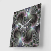 Horloge Carrée Spirale précieuse (Angle)