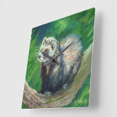 Horloge Carrée Spirit of Polecat (Angle)