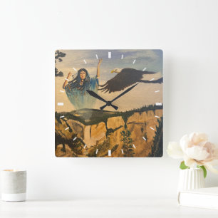 Horloge Carrée Spirit, par Gary Poling