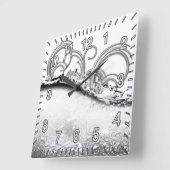 Horloge Carrée Splash de Square Clock (Angle)