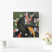 Horloge Carrée Splendid Koi Fish (Maison)