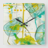 Horloge Carrée Splish Splash I (Recto)