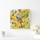 Horloge Carrée Spring time Sparrow (Maison)
