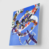 Horloge Carrée Squadron (Angle)