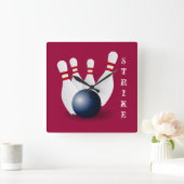Horloge Carrée Square bowling pin clock (Maison)