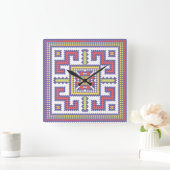 Horloge Carrée Square cross-stitch (Maison)