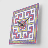 Horloge Carrée Square cross-stitch (Angle)