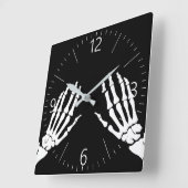 Horloge Carrée Squelette (Angle)
