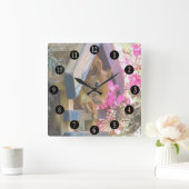 Horloge Carrée Squirl in A Birdhouse (Maison)