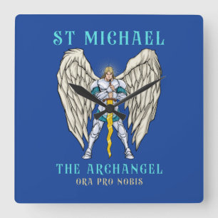 Horloge Carrée St Michel l'Archange Magnet Prière catholique