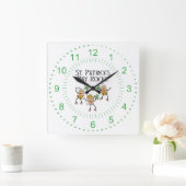 Horloge Carrée St. Patrick's Day Rocks (Maison)
