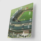 Horloge Carrée Stade de baseball vintage, vue aérienne (Angle)