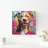 Horloge Carrée Staffordshire Birthday Fun (Maison)