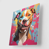 Horloge Carrée Staffordshire Birthday Fun (Angle)