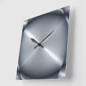 Horloge Carrée Stainless Steel Metal Look (Angle)