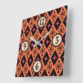 Horloge Carrée Starburst Pattern (Angle)