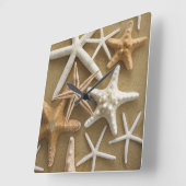 Horloge Carrée Starfish (Angle)