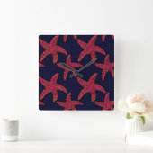 Horloge Carrée Starfish Style (Maison)