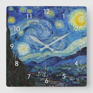 Horloge Carrée Starry Night, Vincent van Gogh