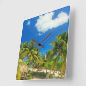 Horloge Carrée Station balnéaire tropicale, Belize (Angle)