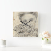 Horloge Carrée Statue dans le Jardin I (Maison)