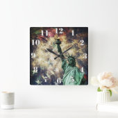 Horloge Carrée Statue de la Liberté (Maison)