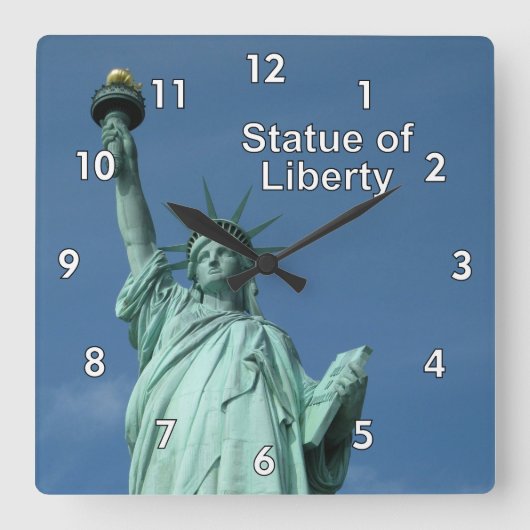 Horloge Carrée Statue de la Liberté New York (Recto)