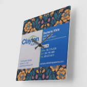 Horloge Carrée Stephanie White Clayton Homes (Angle)