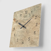 Horloge Carrée Stone Look Kitchen Wall Clocks (Angle)