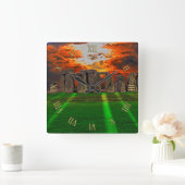 Horloge Carrée Stonehenge Standing Stones au coucher du soleil (Maison)