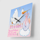 Horloge Carrée Stork Keepsake (Angle)