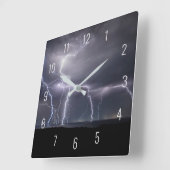 Horloge Carrée Storm Black & Purple (Angle)