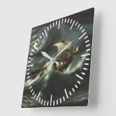 Horloge Carrée Storm Tossed (Angle)