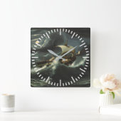 Horloge Carrée Storm Tossed (Maison)