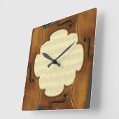 Horloge Carrée Stradivari Violins Bach (Angle)