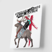 Horloge Carrée Strength Comes From Within Reindeer (Angle)