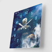 HORLOGE CARRÉE STRIDER LOUP ARCTIC (Angle)